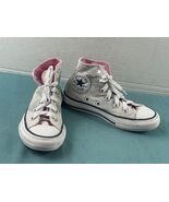 Converse All Star Ctas Hi Top Sneakers Junior Girls 11 Shoe Silver Glitt... - $360.37 MXN