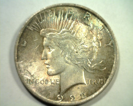 1922 Peace Dollar Choice About Uncirculated++ Ch. Au++ Super Attractive Color - £106.17 GBP
