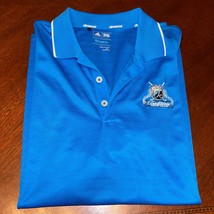 Adidas Men&#39;s Blue Climacool Short Sleeve Golf Polo Shirt L Tradition Gol... - $11.99