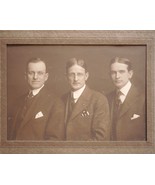Vtg Early 1900s THUSS Nashville Three Businessmen Brothers Sepia Portrai... - £126.40 GBP