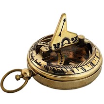 Brass Sundial Compass Polished Push Button Lid Collectible Compass lot of 50 pcs - £270.03 GBP