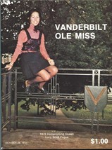 Vanderbilt vs Ole Miss Rebels NCAA Football Game Program 10/28/1972 - £52.98 GBP