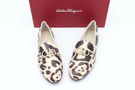 Salvatore Ferragamo Trifoglio Gancini Bit Leopard Print Loafers Flats 6.5 36.5 C - £271.38 GBP