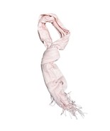 Kirkland 100% Cashmere Soft Pink Scarf With Fringe - $894.33 MXN
