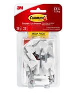 Command Small Wire Hooks Mega Pack, White, 28-Hooks, 32-Strips, Organize - $606.04 MXN