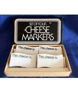 Vintage Set of 4 Porcelain Cheese Markers Alfred Knobler &amp; Co Made in Japan - $225.61 MXN