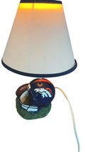 Denver Broncos NFL Football Helmet Desk  Bedroom Lamp Ceramic 13” w Lamp... - £38.62 GBP