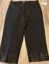 Zac &amp; Rachel Woman Black Dress Slim Crop/Capri Pants Size 18W NWT - £17.25 GBP