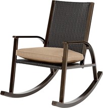 Hanover Traditions Outdoor Rocking Chair with Aluminum Frame Wicker Back... - $313.99