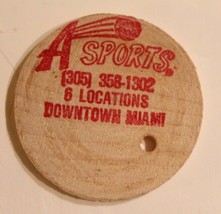 Vintage A Sports Wooden Nickel Miami Florida - $4.94