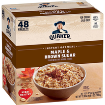 Quaker Instant Oatmeal, Maple & Brown Sugar, Individual Packets, 1.51 Ounce (Pac - $19.84
