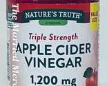 Nature&#39;s Truth Triple Strength Apple Cider Vinegar 1200 mg 200 caps 8/26... - £17.25 GBP