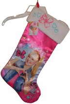 Jojo Siwa Character Graphic Pink Satin Bow Christmas Stocking Embroidere... - £14.53 GBP