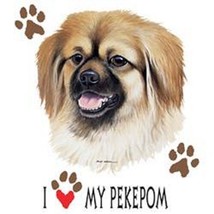 I Love My Pekepom Dog Heat Press Transfer For T Shirt Sweatshirt Tote Fabric 891 - £4.85 GBP