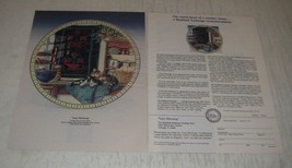 1991 Bradford Exchange Lazy Morning Plate Ad - The warm heart of a country home - £14.78 GBP