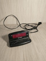 Small Alarm Clock Sharp SPC026A Digital LED Snooze Battery Backup Black ... - $6.36