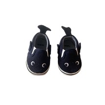 Gym Mark Baby Boys Infant Size 1 Crib Shoes Sneakers Shark Navy Blue Slip On - £6.16 GBP