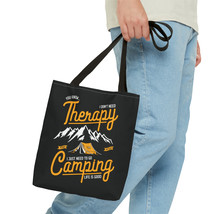 Nature-Inspired Tote Bag: &#39;Camping Therapy&#39; Design, Durable Polyester, 5... - £17.26 GBP+