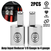 Pair Car Audio Power/Ground 1/0 Gauge To 4 Gauge Amp Input Reducers Wire... - $18.99