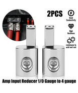Pair Car Audio Power/Ground 1/0 Gauge To 4 Gauge Amp Input Reducers Wire... - £14.93 GBP