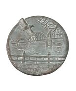 Isabel Bloom 1997 Eagle Bridge Wall Plaque #452 Cast Stone American Decor - $31.50