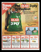 1982 Glad 3 Ply Trash Bags Circular Coupon Advertisement - £14.84 GBP