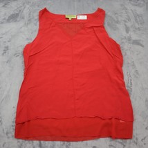 Sigrid Olsen Shirt Women XL Red Lightweight Casual Sleeveless Tank Top V-Neck - £14.43 GBP