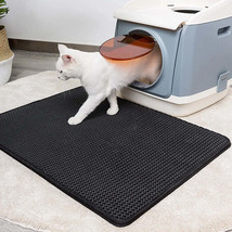 Waterproof Pet Cat Litter Mat Foldable EVA Double-Layer Cats Mat Bottom Non-slip - £19.87 GBP+