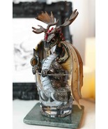 Cocktail Spirit Drunken Vodka Elk Moose Dragon Statue Fantasy Decor Figu... - $48.99