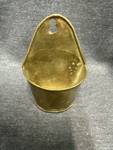 Antique Style Vintage Solid Brass Wall Pocket 4.5”x3”x 1.5” - $2.97