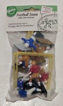 Vintage 1991 Wilton Football Team Cake Decorations Toppers 8 Players 2 G... - $11.29