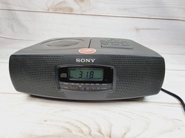 Sony Dream ICF-CD820 Stereo Dual Alarm Clock AM/FM Radio CD Player Tested - £17.51 GBP