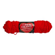 Red Heart Super Saver Worsted 4 Ply Acrylic Yarn - 1 Skein 3.5 oz Hot Re... - $91.33 MXN
