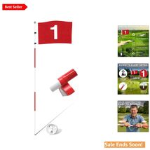 Ideal 6ft Golf Flagstick Gift Set - Portable Practice for Backyard Enthu... - $43.51