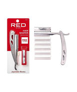 RED BY KISS STAINLESS STEEL HAIR SHAPER W/ 5 FREE JAPANESE BLADES #HS11 - $7.49