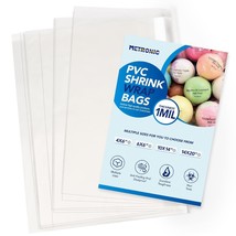 Metronic Shrink Wrap Bags 14X20 Inches 100Pcs, Clear Pvc Heat Shrink Wra... - $35.92