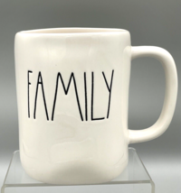 Rae Dunn FAMILY Large Long Letters White Coffee Mug Big Farmhouse Style - £7.65 GBP