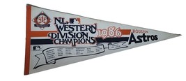 1986 Houston Astros Western Division Champs Pennant MLB Full Size - £14.27 GBP