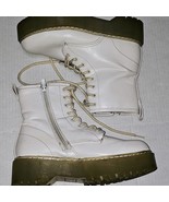 Steve Madden Bettyy Combat Boots Round Toe Leather Upper Lace Up Womens ... - €18,36 EUR