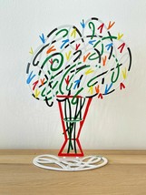 &quot;Hand Painted &quot;&quot;White Bouquet&quot;&quot; Metal Pop Art Sculpture by DAVID...-
sho... - $146.33