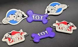 Vintage Goody  Disney 101 Dalmatians Set Of 6 Hair Clips Barrettes - $29.97