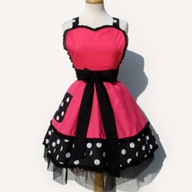Pink and Polkadots Two Tier Apron - £35.35 GBP