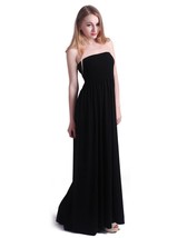 Women&#39;s Strapless Maxi Dress Plus Size Tube Top Long Skirt Sundress Cover U - £11.14 GBP