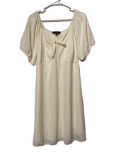 Vibe Sportswear Womans Cream Colored Flowy Lined Dress Size 1X - £22.75 GBP