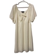 Vibe Sportswear Womans Cream Colored Flowy Lined Dress Size 1X - £22.68 GBP