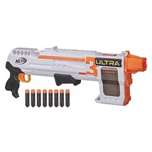 NERF Ultra Three Blaster, Pump-Action, 8-Dart Internal Clip, 8 Ultra Dar... - £29.08 GBP