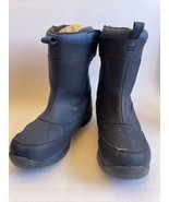 LANDS&#39; END Boys Boots Water Resistant Boots Size 5 Snow Velcroe Hook Loop - $14.24