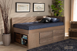 Heino Antique Oak 4-Drawer Twin Size Storage Bed - $18,224.90 MXN