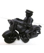 Diecast Molded MOTORCYLE OFFICER Art Sculpture Figure w Movable Wheels-6... - £22.43 GBP