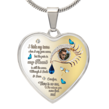 Heart Necklace Butterfly Tears Memorial Jewelry,Photo personalized, I Hi... - $1,024.26 MXN+